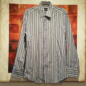 Hugo Boss Men Striped Shirt/ Regular Fit/ Size L