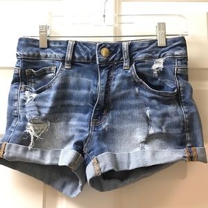 American Eagle high-rise denim shorts