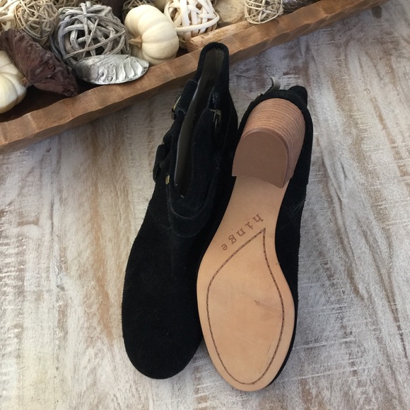 🍂Hinge Billy Suede Ankle Bootie/Blk/sz 6 - Picture 3 of 4