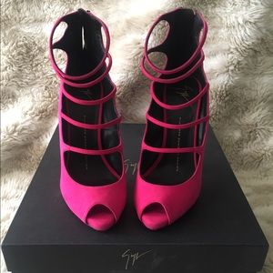Giuseppe Zanotti Pink Multi Strapped Heel 36