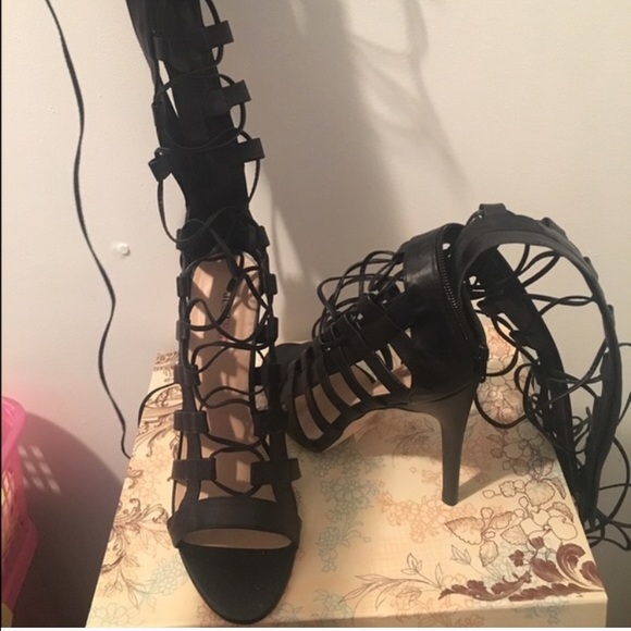 Just fab lace up heels