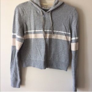 Victoria's Secret Gray Crop Top Hoodie