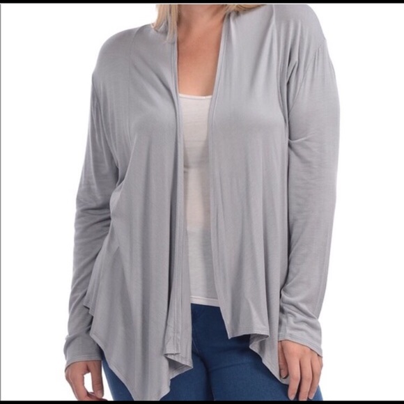 SALE Classic Silver Cardigan with Belt Plus