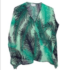 Bené Tops - Bené Palm Leaf Sheer Tunic Bené Tops - Bené Palm Leaf Sheer Tunic
