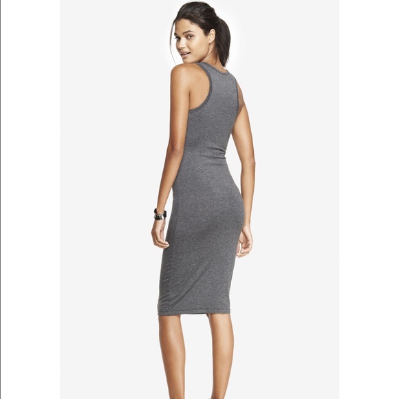 ❣️Weekend Sale❣️Embellished Gray Midi Dress - Picture 4 of 4