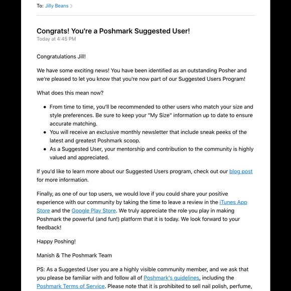 I am a Suggested User!!