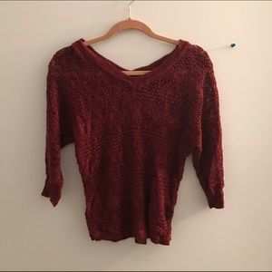 Pink.Rose Crochet Sweater