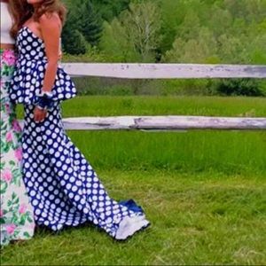 Polka dot, mermaid prom dress