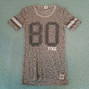 VS Pink Burnout fitted t-shirt