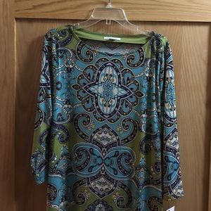 Liz Claiborne paisley knit tunic
