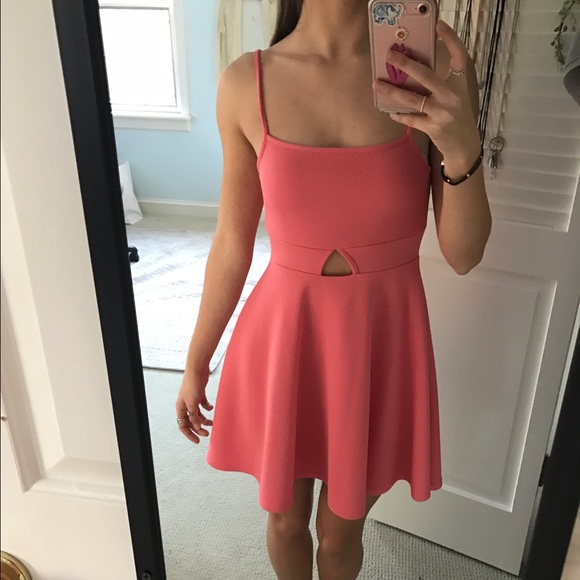 Pink UO Skater Dress - Picture 1 of 3