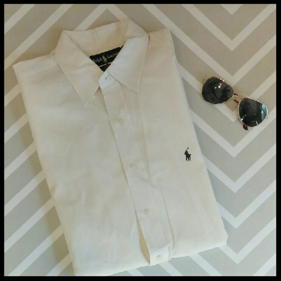 {Mens} Ralph Lauren button down dress shirt