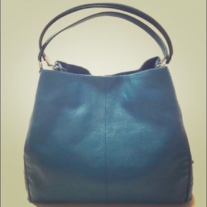 Blue Coach Phoebe Pebbled Leather Bag; rarely used