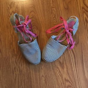 GAP Lace up canvas espadrille wedge