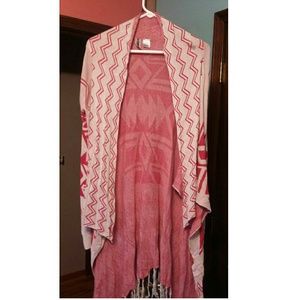 Red aztec print sweater BKE brand