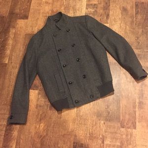 Men's gray pea coat