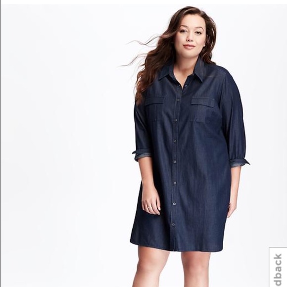 Chambray T shirt dress