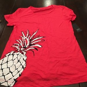 Crown and Ivy Pineapple T-Shirt NWT