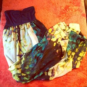 Women's Love and Fire Strapless Maxi Size S