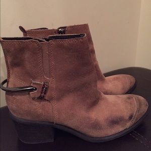 Donald J Pliner Seude Heel Ankle Boots