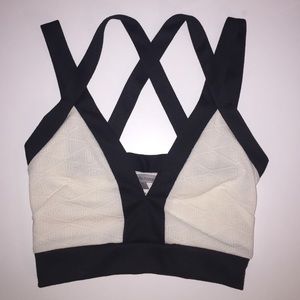Black & White Bandage Crop Top