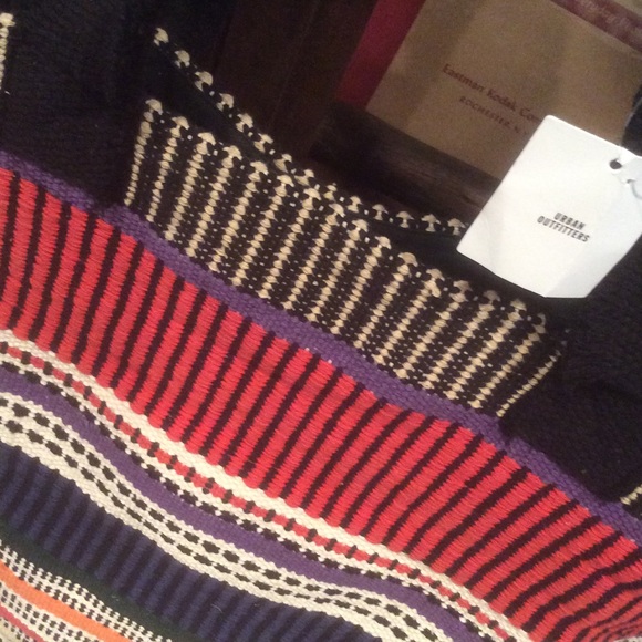 Urban Outfitters Ecote Woven Stripe Tote Bag - Picture 3 of 4