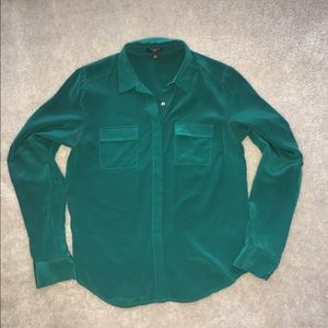 Ann Taylor Silk Long Sleeve Blouse