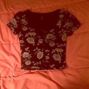 Floral print crop top
