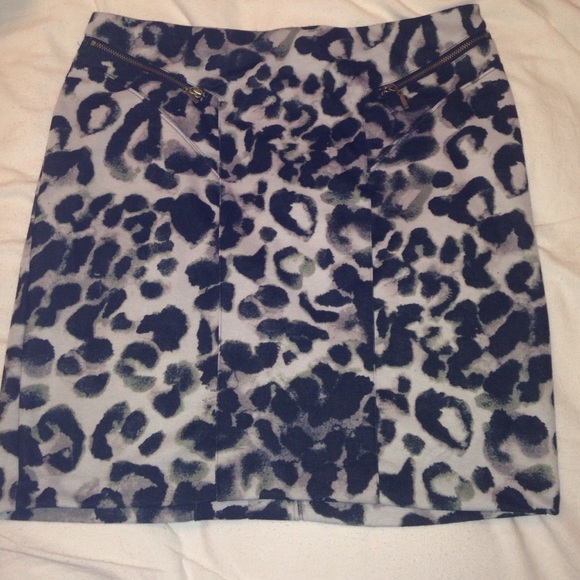 Vera Wang cheetah pencil shirt