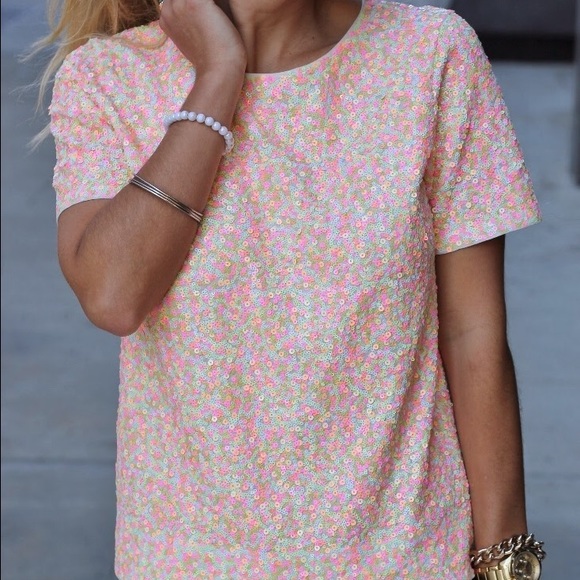J.Crew Cluster Sequin Tee