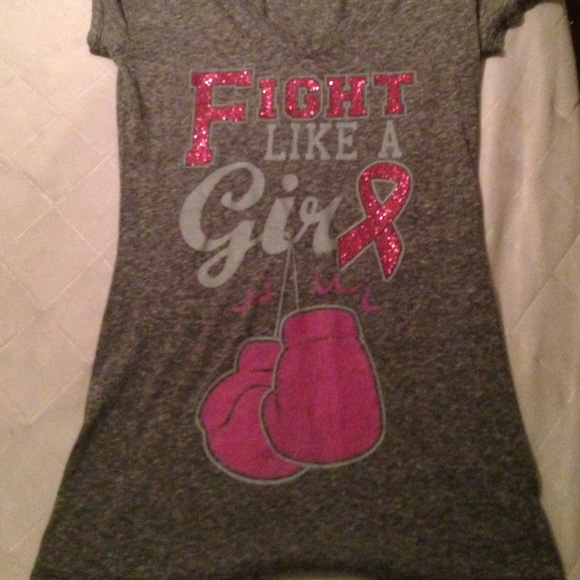 Hybrid Apparel | Tops | Fight Like A Girl Cancer Shirt | Poshmark