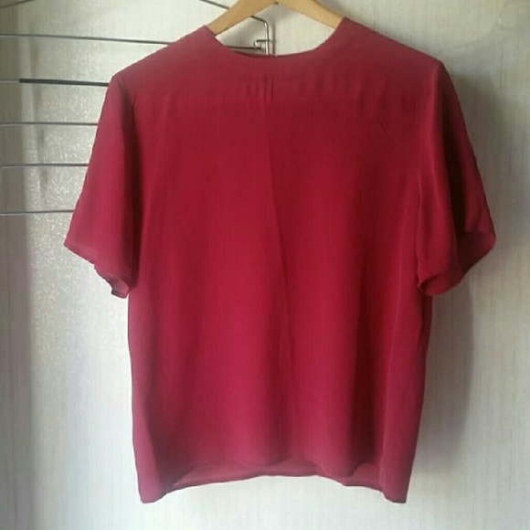 Anna and Frank Burgundy Silk Slouchy Shirt