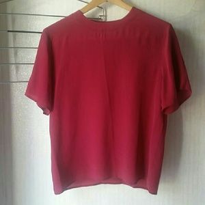 Anna and Frank Burgundy Silk Slouchy Shirt