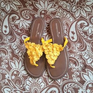 Yellow flower sandals