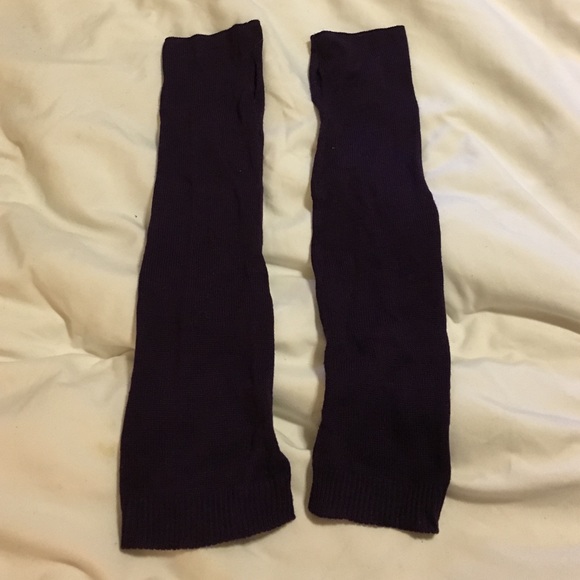 Dark Purple Fingerless Gloves
