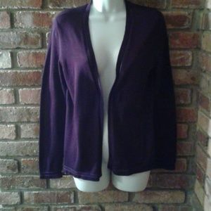 Purple Talbots Cardigan Sweater Size Small