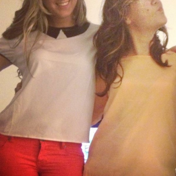 Forever 21 sequin collar shirt