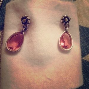 Brighton pink crystal matching earrings,new in box