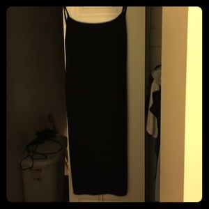 Black midi dress