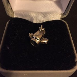 Airplane charm, fits Pandora bracelets