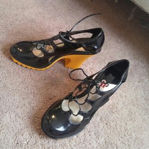 Black and Yellow Heels