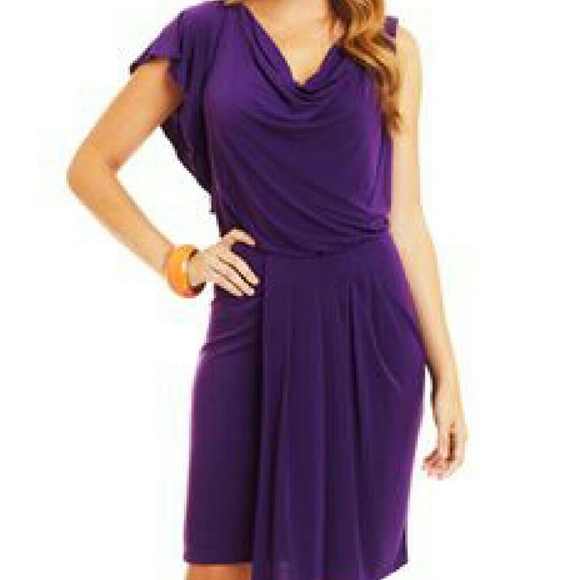 Vince Camuto asymmetrical flutter dress