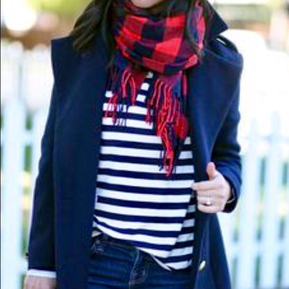 Topman tartan check knit scarf