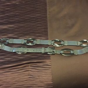 RESERVED UNTIL 12/02 Chico's Gray Leather Belt