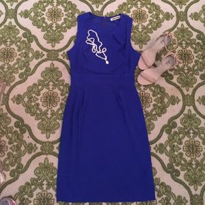 Tailored blue dress