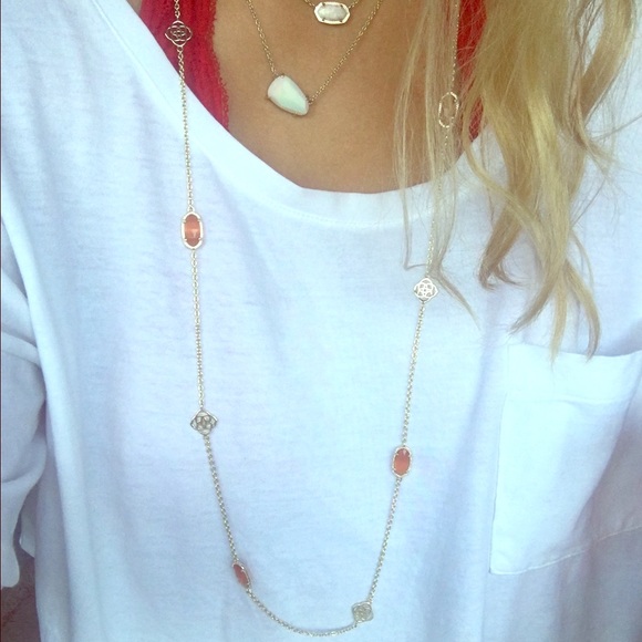 RARE Orange Cats Eye Kendra Scott Sonya Necklace