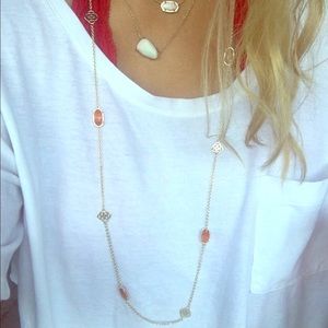 RARE Orange Cats Eye Kendra Scott Sonya Necklace