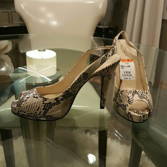 Peep toe sling backs