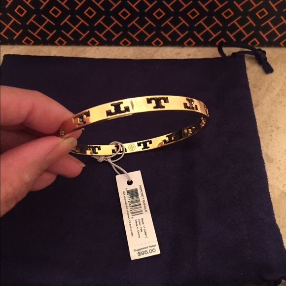 ***SOLD New! Tory Burch Gold T logo Bracelets - Picture 3 of 4