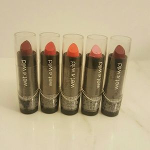 Five Wet N Wild lipsticks